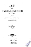 Atti della Accademia delle Scienze di Torino