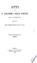 Atti della Accademia delle scienze di Torino