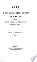 Atti della Accademia delle scienze di Torino