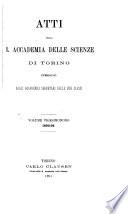 Atti della Accademia delle scienze di Torino