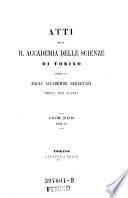 Atti della Accademia delle Scienze di Torino