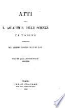 Atti della Accademia delle scienze di Torino