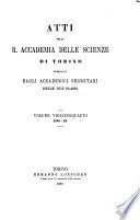 Atti della Accademia delle scienze di Torino