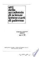 Atti della Accademia di scienze, lettere e arti di Palermo