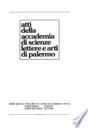 Atti della Accademia di scienze, lettere e arti di Palermo