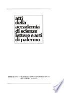 Atti della Accademia di scienze, lettere e arti di Palermo
