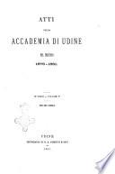 Atti della Accademia di Udine