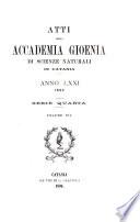 Atti della Accademia Gioenia di Scienze Naturali in Catania