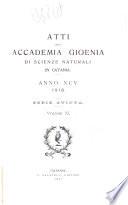 Atti della Accademia gioenia di scienze naturali in Catania