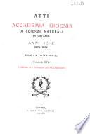 Atti della Accademia gioenia di scienze naturali in Catania