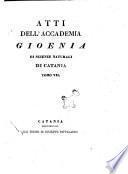 Atti della Accademia Gioenia di scienze naturali in Catania