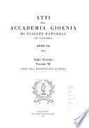 Atti della Accademia gioenia di scienze naturali in Catania