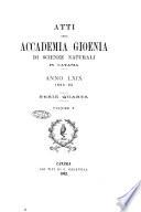 Atti della Accademia Gioenia di scienze naturali in Catania