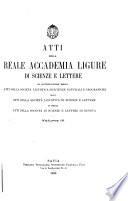 Atti della Accademia ligure di scienze e lettere