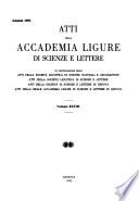 Atti della Accademia ligure di scienze e lettere