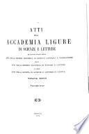 Atti della Accademia ligure di scienze e lettere