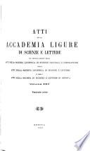 Atti della Accademia Ligure di scienze e lettere