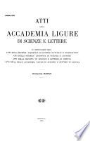 Atti della Accademia ligure di scienze e lettere