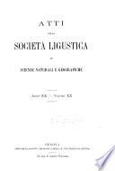 Atti della Accademia Ligure di Scienze e Lettere