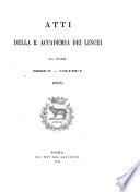 Atti della Accademia Nazionale dei Lincei