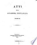 Atti della Accademia Pontaniana
