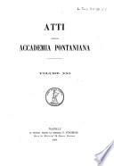 Atti della Accademia pontaniana