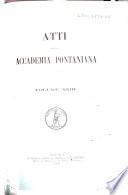 Atti della Accademia pontaniana