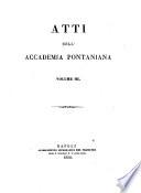 Atti della Accademia pontaniana