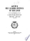 Atti della Accademia pontificia de' nuovi Lincei