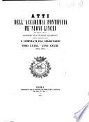 Atti della Accademia pontificia de' nuovi Lincei