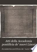 Atti della Accademia pontificia de' nuovi Lincei