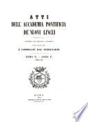 Atti della Accademia pontificia de' nuovi Lincei