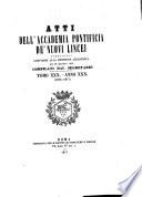 Atti della Accademia pontificia de' nuovi Lincei