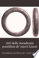 Atti della Accademia pontificia de' nuovi Lincei