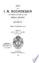 Atti della Accademia roveretana degli Agiati