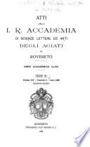 Atti della Accademia roveretana degli agiati