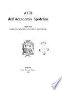 Atti della Accademia spoletina