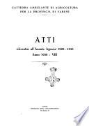 Atti della Cattedra ambulante di agricoltura per la provincia di varese