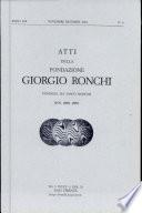 Atti Della Fondazione Giorgio Ronchi Anno LIX N.6