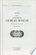 Atti Della Fondazione Giorgio Ronchi Anno LVIII N.1