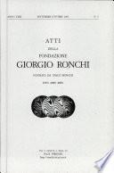 Atti Della Fondazione Giorgio Ronchi Anno LVIII N.5