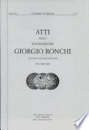 Atti Della Fondazione Giorgio Ronchi Anno LX N.5