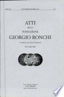 Atti Della Fondazione Giorgio Ronchi Anno LX N.6