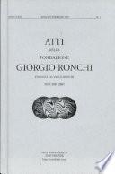 Atti della Fondazione Giorgio Ronchi
