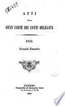 Atti della Gran Corte dei Conti delegata