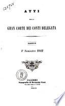 Atti della Gran Corte dei Conti delegata