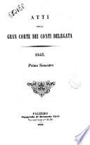 Atti della Gran Corte dei Conti delegata