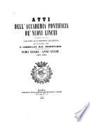 Atti della Pontificia accademia delle scienze