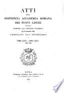 Atti della Pontificia accademia delle scienze