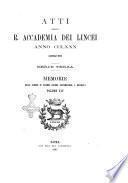Atti della R. accademia dei Lincei. Memorie della Classe di scienze fisiche, matematiche e naturali
